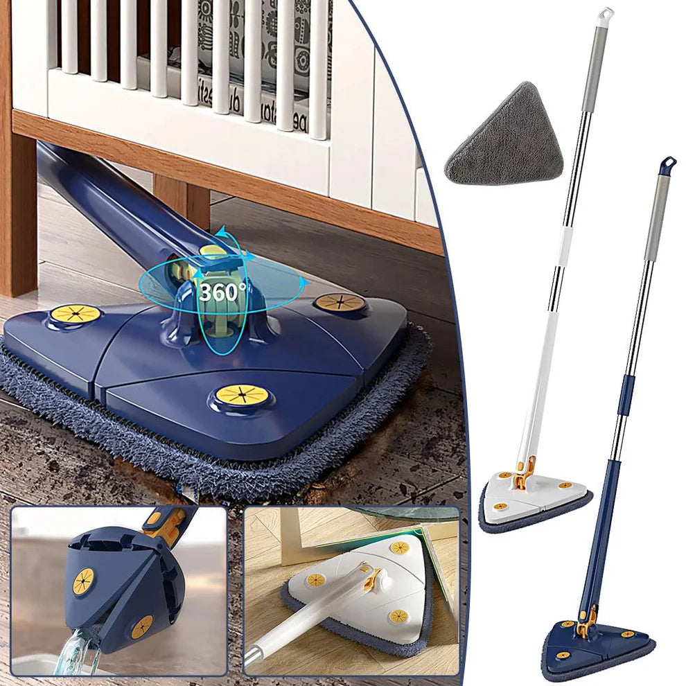 360° Rotatable Adjustable Cleaning Triangle Mop Multipurpose Cleaning Brush.