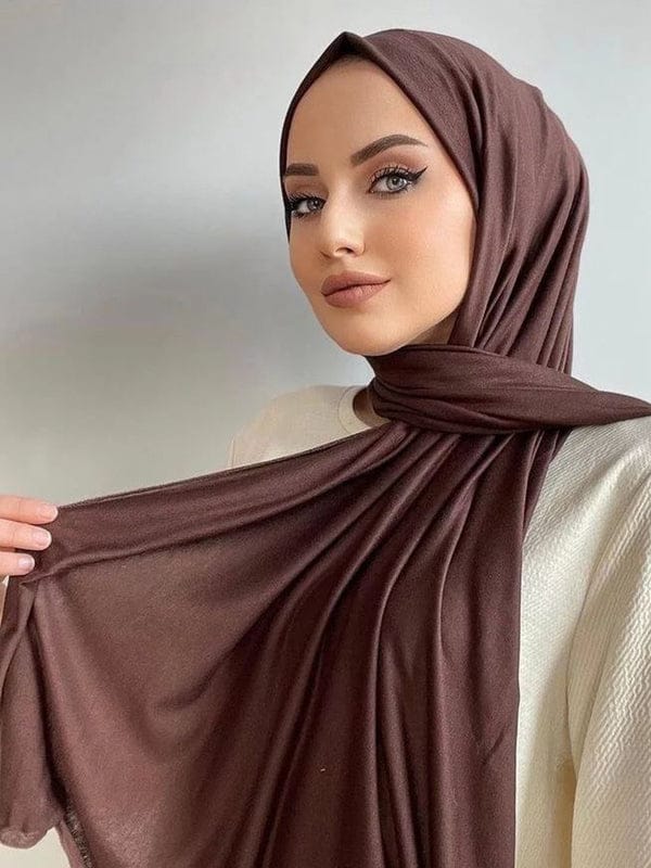 2-in-1 Chiffon Hijab with Attached Cap