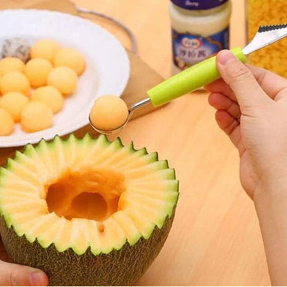 2 In 1 Fruit Carving Tool Multifunctional Dig Scoop With Fruit Carving Knife