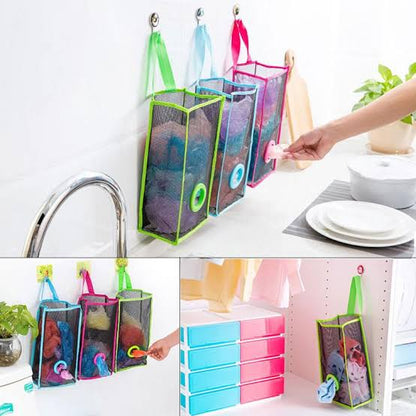 Multi-Purpose Hanging Shopper Dispenser Holder & Organizer Bag