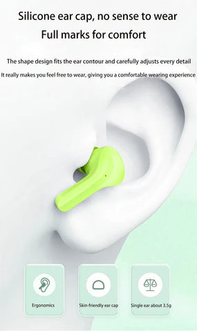 TWS Wireless Transparent Bluetooth Earbuds(Random Colour)