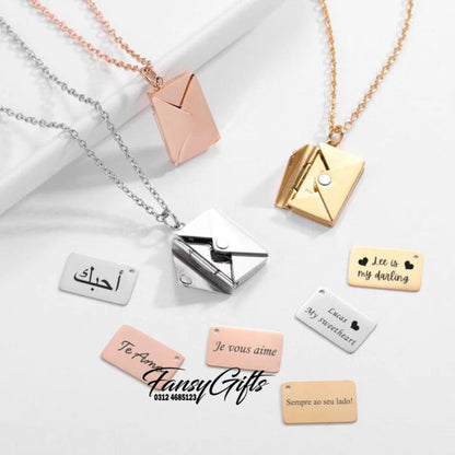 Customize Envelop Necklace ( High Quality )