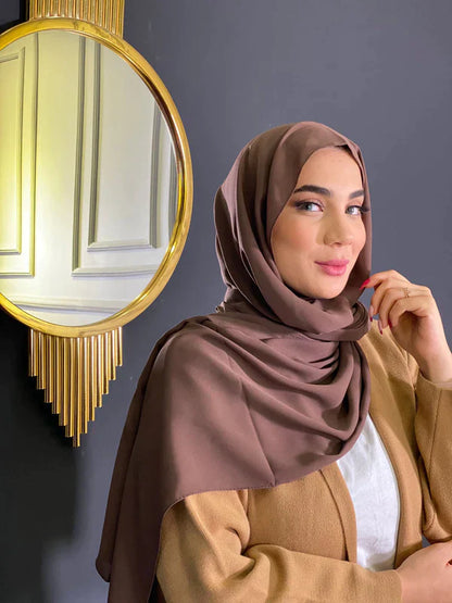 2-in-1 Chiffon Hijab with Attached Cap