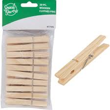 20PC Wooden Clothespins