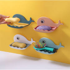 Self-Adhesive Wall Mounted Whale Soap Box