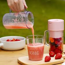 Portable Juicer Blender Bottle & Straw With Official Warranty (500ml, 6 Blades)