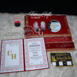 Fansy Nikkah Deal ( Customize Luxury Duppata , Nikkah Certificate , Imam Zaman , Mirror , 2 Pens & Nikkah tray )