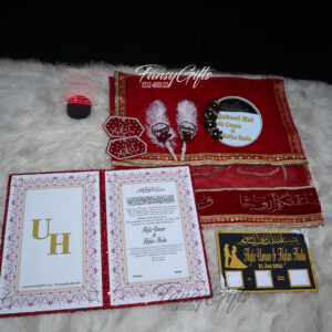 Fansy Nikkah Deal ( Customize Luxury Duppata , Nikkah Certificate , Imam Zaman , Mirror , 2 Pens & Nikkah tray )